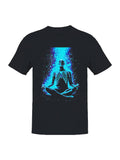 Cosmic Skeleton Meditation Art Men's T-Shirt