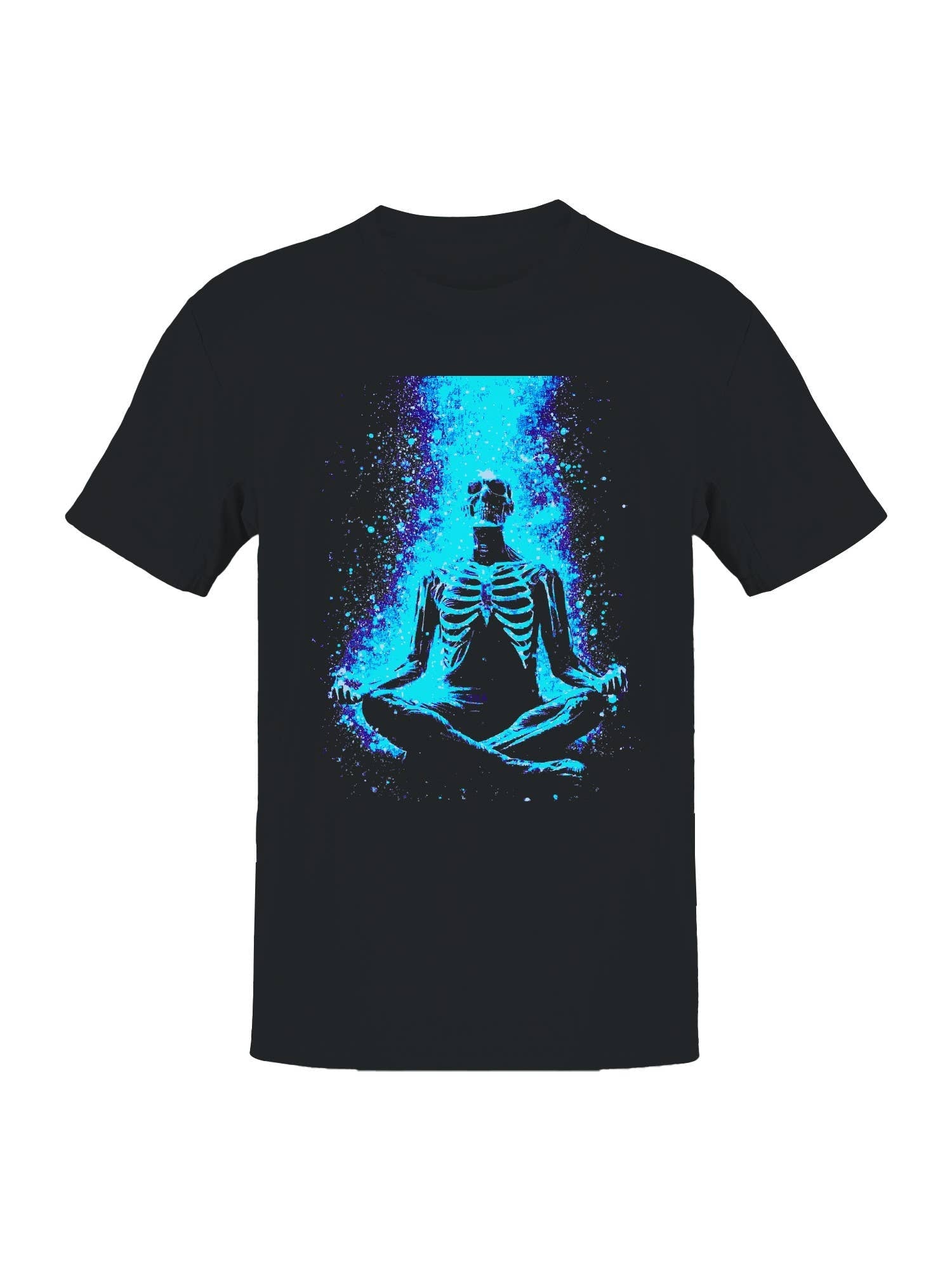 Cosmic Skeleton Meditation Art Men's T-Shirt