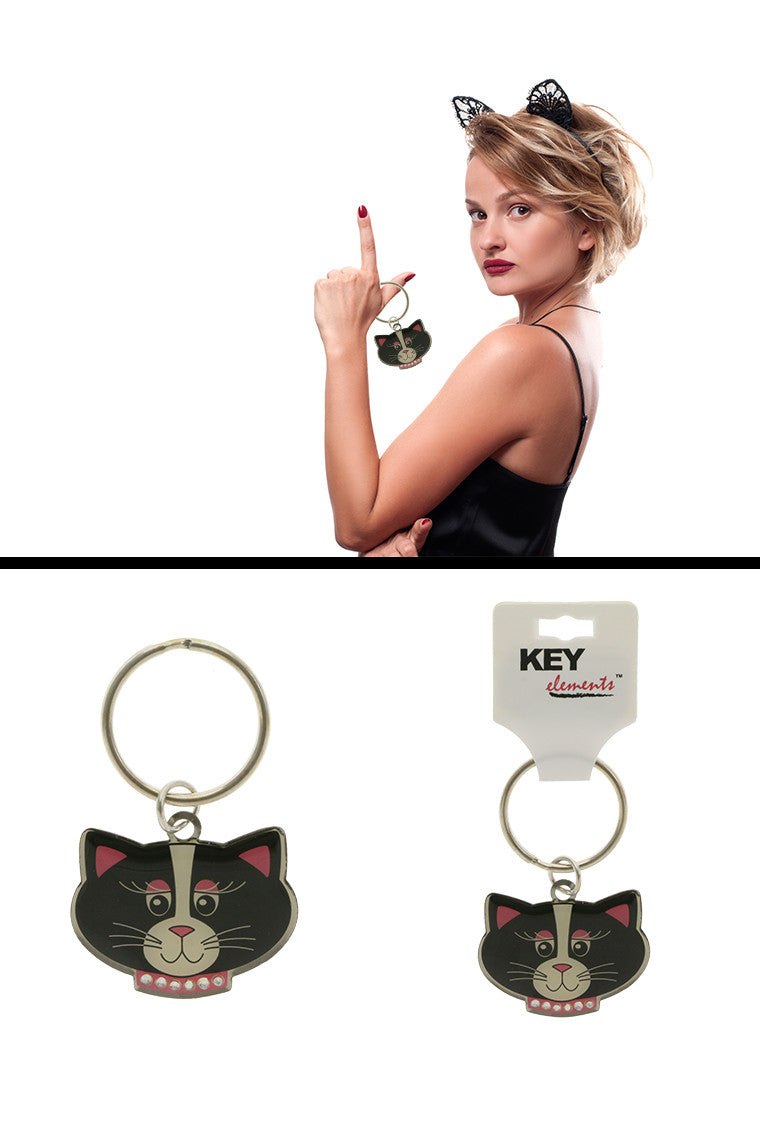 Cat face keychain KEKC4906