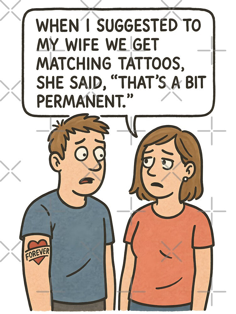 Dad Joke Tattoo by Bounce & Pounce Unisex T-shirt, Sweatshirt, Hoodie, Long Sleeve Tee