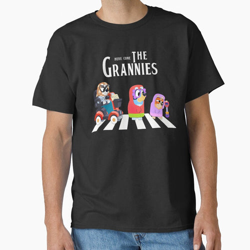 Bluey Here Come The Grannies Band Style by GilbertAuger Unisex T-shirt, Sweatshirt, Hoodie, Long Sleeve Tee